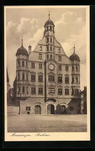 AK Memmingen, Blick auf Rathaus