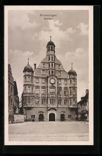 AK Memmingen, Blick auf Rathaus