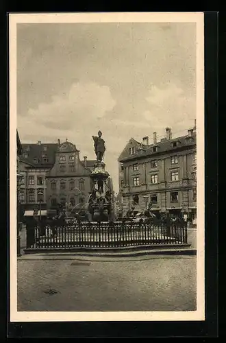 AK Augsburg, Blick auf Augustusbrunnen