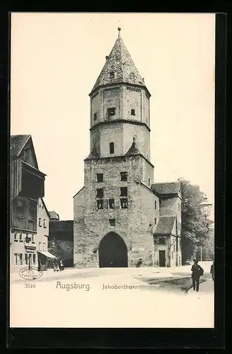 AK Augsburg, Blick auf Jakoberthor