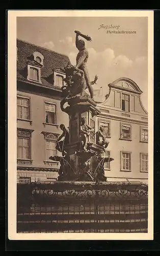 AK Augsburg, Blick auf Herkulesbrunnen