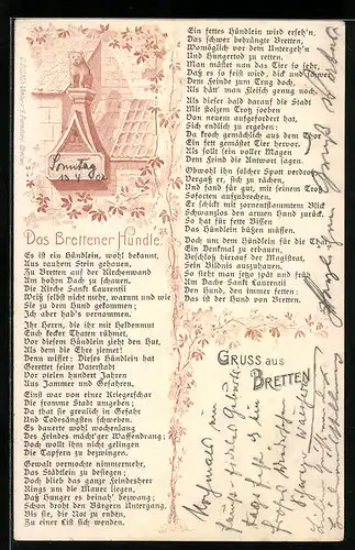 Lithographie Bretten, Das Brettener Hundle