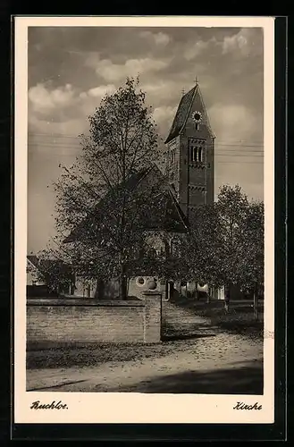 AK Buchloe, Blick auf Kirche