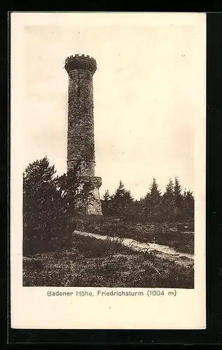 AK Baden-Baden, Blick auf Friedrichsturm