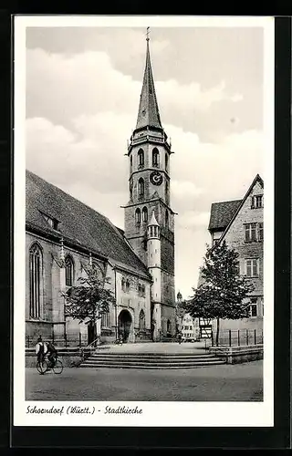 AK Schorndorf /Württ., Blick auf Stadtkirche