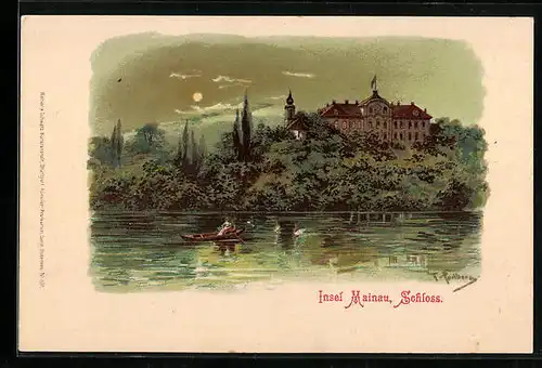 Künstler-AK Friedrich Perlberg: Insel Mainau, Schloss