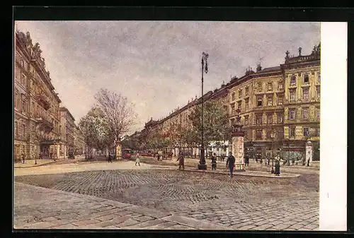 Künstler-AK Erwin Pendl: Wien, Kärntnerring