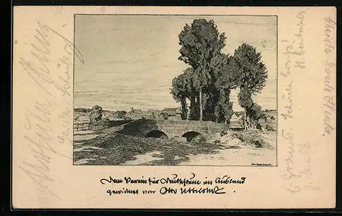 Künstler-AK Otto Ubbelohde: Sessisches Dorf