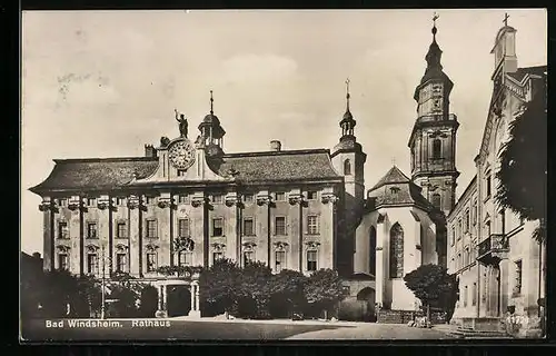 AK Bad Windsheim, Blick auf das Rathaus