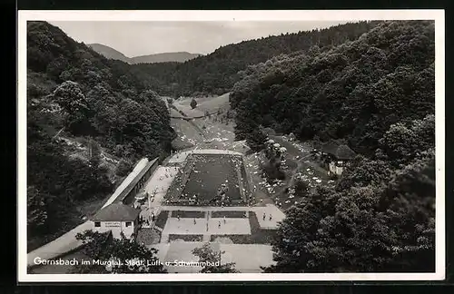 AK Gernsbach im Murgtal, Städtl. Luft- u. Schwimmbad