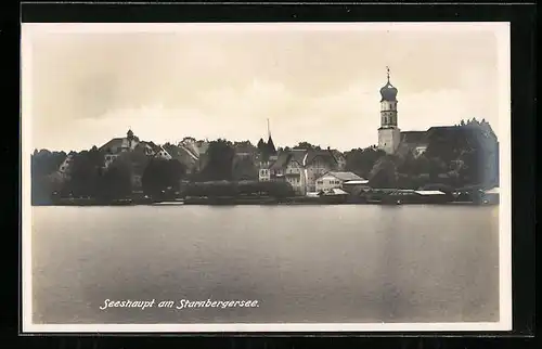 AK Seeshaupt /Starnbergersee, Partie am Ufer