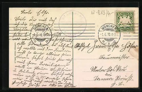 AK Starnberg, Starnbergersee, Segelboot und Dampfer auf dem See