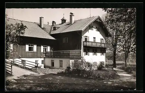 AK Grafenaschau bei Murnau, Erholungsheim Lindenhof von Südseite