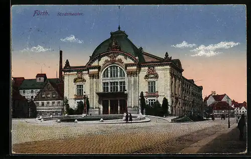 AK Fürth, Ansicht vom Stadttheater
