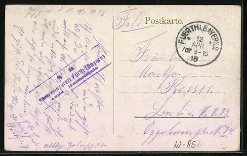 AK Fürth, Ansicht vom Stadttheater