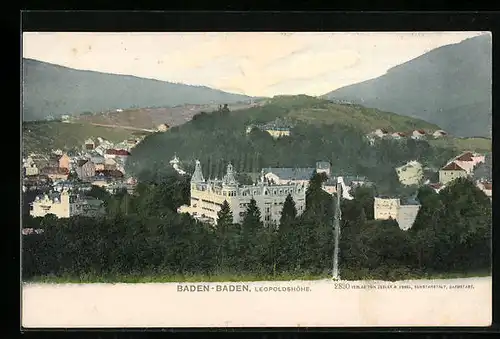 AK Baden-Baden, Blick auf Leopoldshöhe