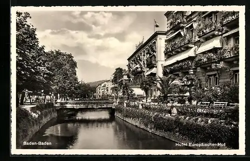 AK Baden-Baden, Hotel Europäischer-Hof