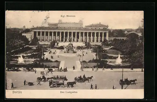 AK Berlin, Lustgarten und Museum aus der Vogelschau