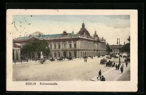 AK Berlin, Strassenpartie mit Ruhmeshalle