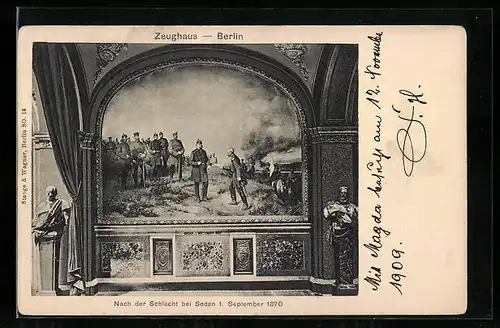 AK Berlin, Zeughaus, Gemälde Nach der Schlacht bei Sedan, 1. September 1870