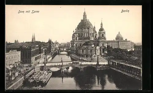 AK Berlin, Dom mit Spree aus der Vogelschau