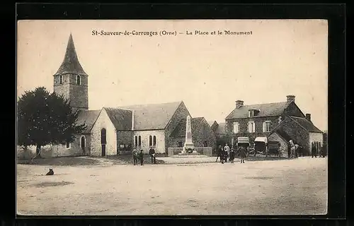 AK St-Sauveur-de-Carrouges, La Place et le Monument