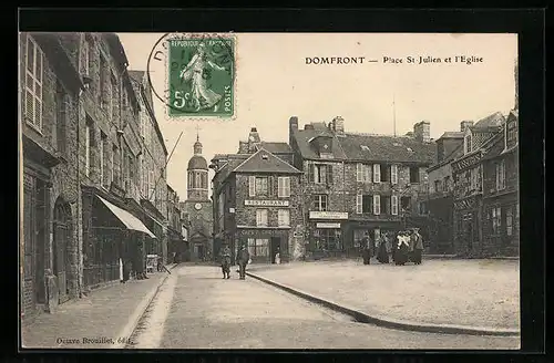 AK Domfront, Place St-Julien et l`Eglise