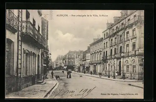 AK Alencon, St-Blaise, Rue principale de la Ville, Strassenpartie