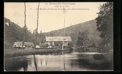 AK Pont-Érambourg, Le Moulin du Champ fermant