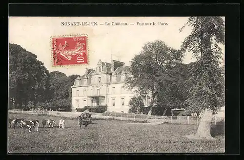 AK Nonant-le-Pin, Le Chateau, Vue sur le Parc