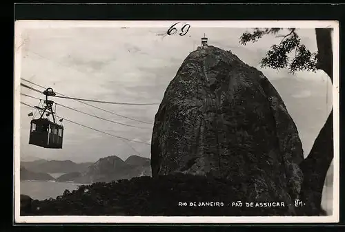 AK Rio de Janeiro, Pao de Assucar, Seilbahn am Zuckerhut