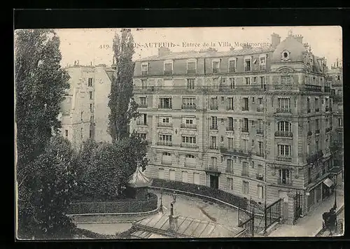 AK Paris-Auteuil, Entrée de la Ville Montmorency