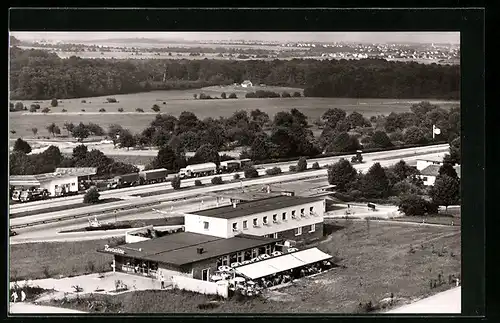 AK Stuttgart, Autobahn-Raststätte Stuttgart-Süd von Erich Hanke