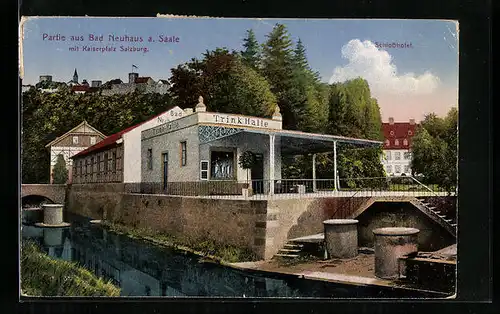 AK Bad Neuhaus a. Saale, Blick auf das Schlosshotel mit der Kaiserpfalz Salzburg