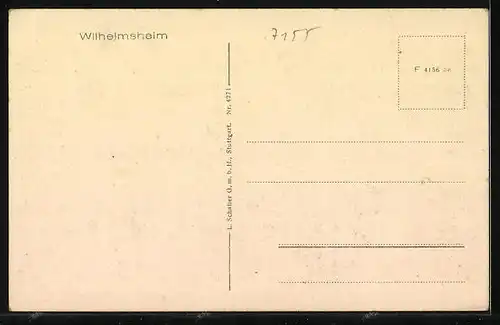 AK Wilhelmsheim, Parkanlagen zwischen den Stadthäusern