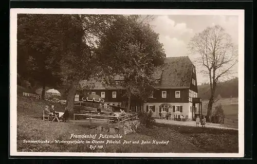 AK Kipsdorf im Oberen Pöeltal, der Fremdenhof Putzmühle