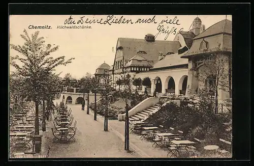 AK Chemnitz, Gartenlokal der Küchwaldschänke