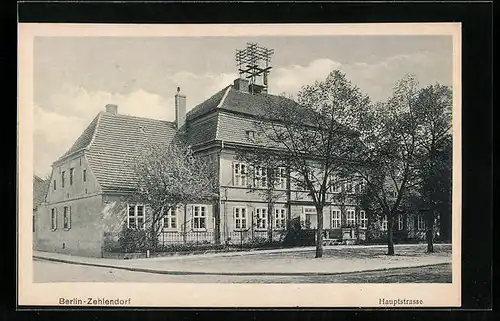 AK Berlin-Zehlendorf, auf der Hauptstrasse, Hausansicht