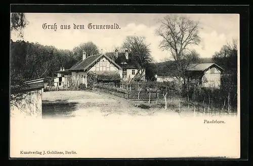 AK Berlin-Grunewald, Blick auf Paulsborn