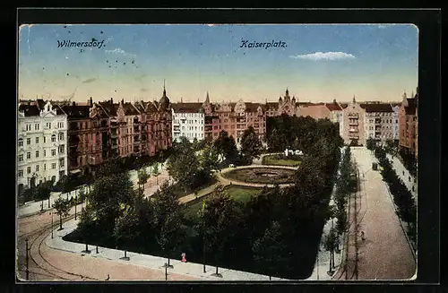 AK Berlin-Wilmersdorf, Blick auf den Kaiserplatz