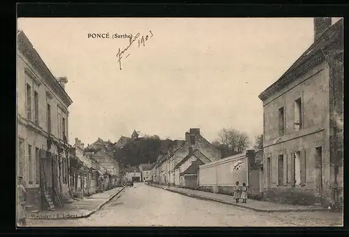 AK Ponce, Mädchen auf der Strasse durch den Ort