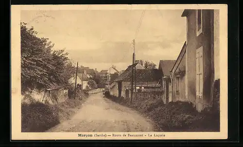 AK Marcon, Route de Beaumont, La Lucerie