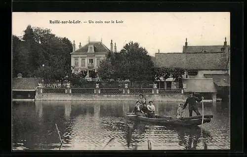 AK Ruille-sur-le-Loir, Un coin sur le Loir