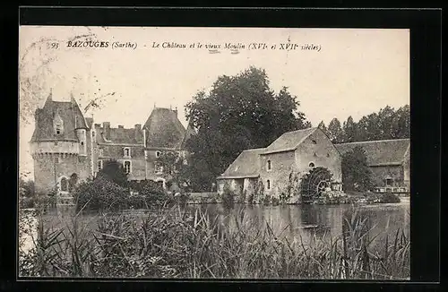 AK Bazouges, Le Chateau et le vieux Moulin