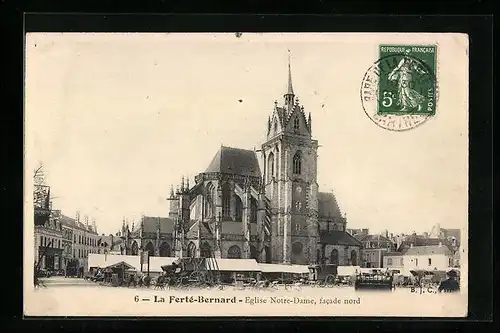 AK La Ferte-Bernard, Eglise Notre-Dame, facade nord