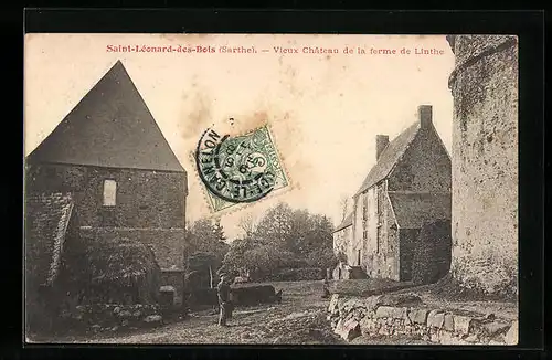 AK Saint-Leonard-des-Bois, Vieux Chateau de la ferme de Linthe
