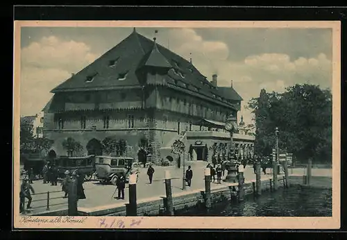 AK Konstanz am Bodensee, Passanten am Konzil