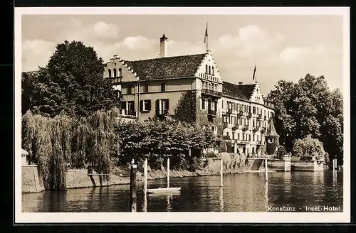 AK Konstanz am Bodensee, Blick auf das Insel Hotel