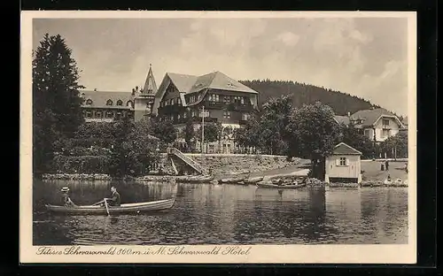 AK Titisee im Schwarzwald, Schiffsanleger am Schwarzwald Hotel