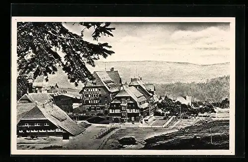 AK Feldberg im Schwarzwald, Blick über das Hotel Feldbergerhof ins Tal